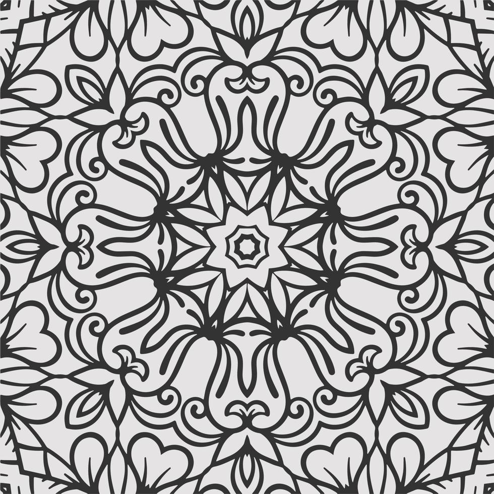 vector coloring geometric flower shapes and pattern background