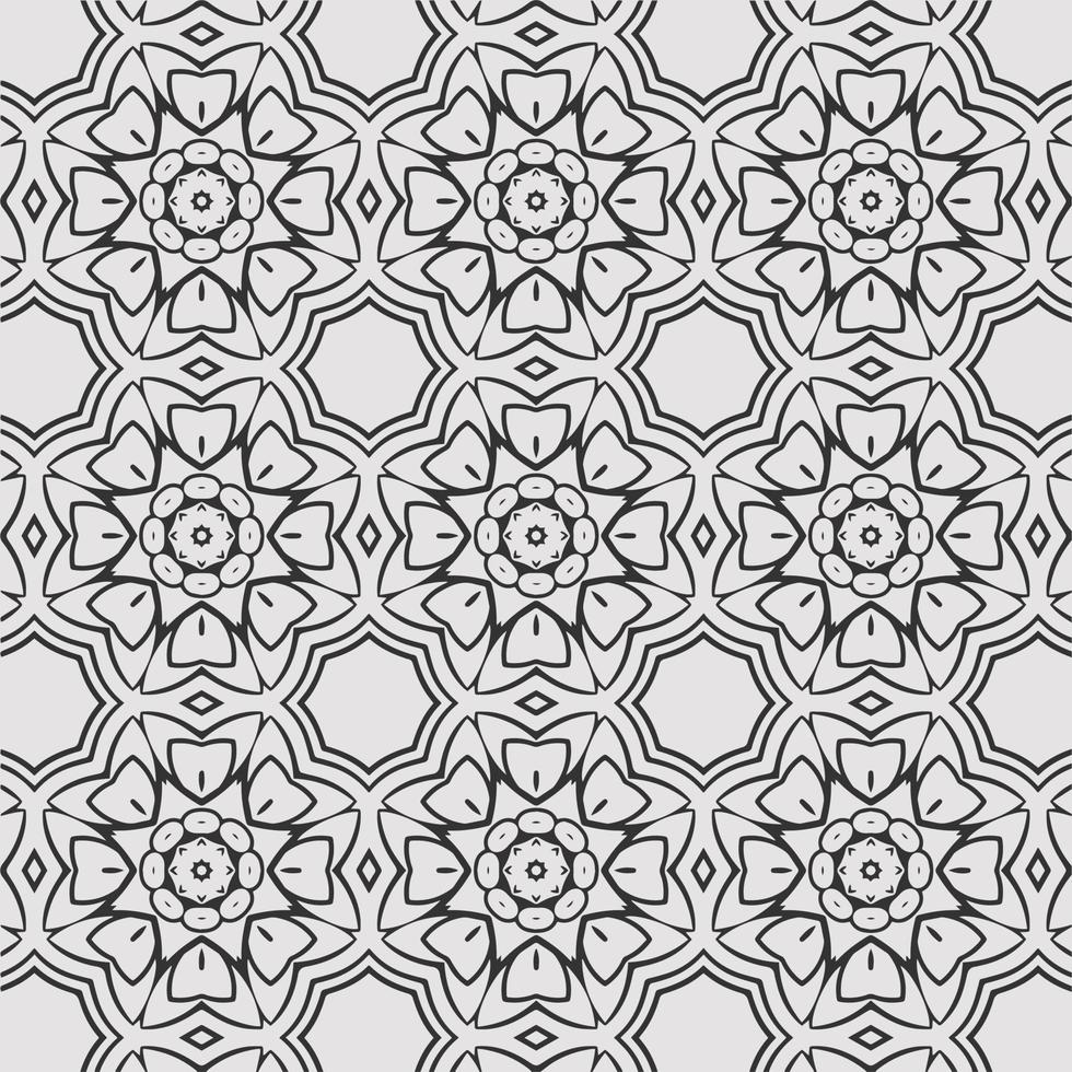 vector coloring geometric flower shapes and pattern background