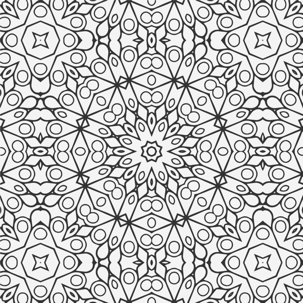 vector coloring geometric flower shapes and pattern background