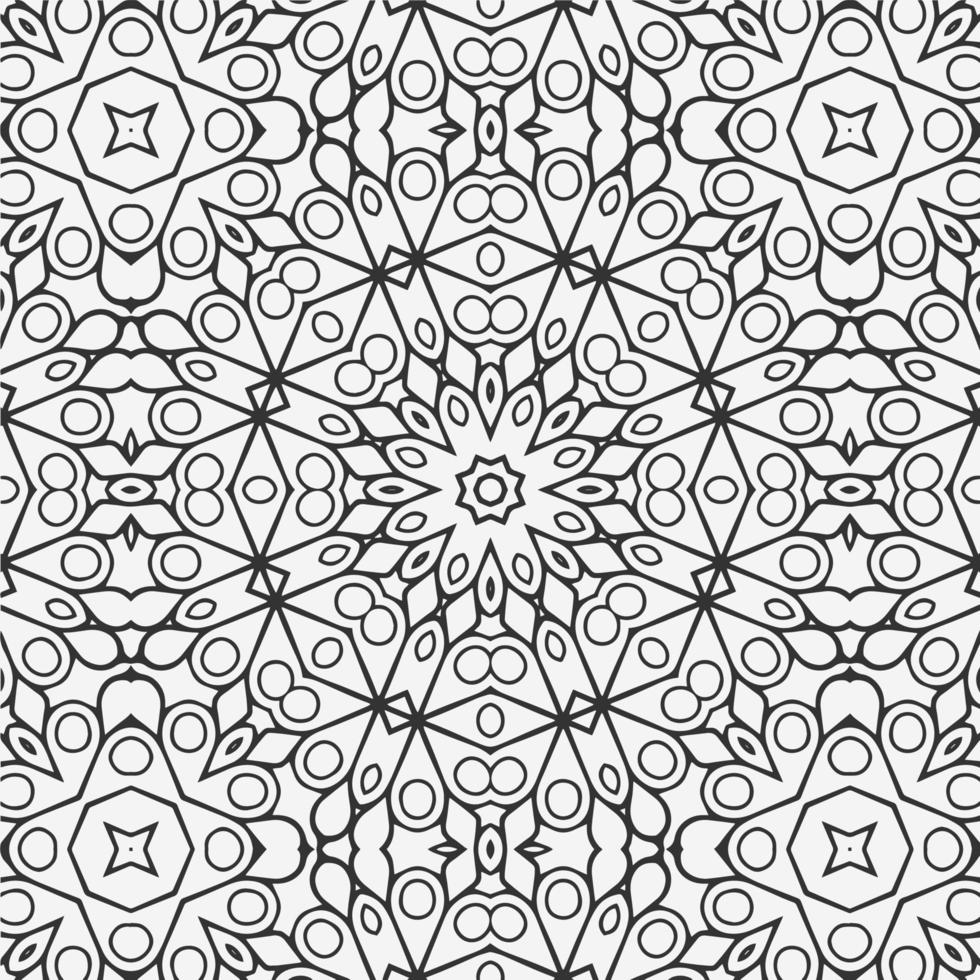 vector coloring geometric flower shapes and pattern background