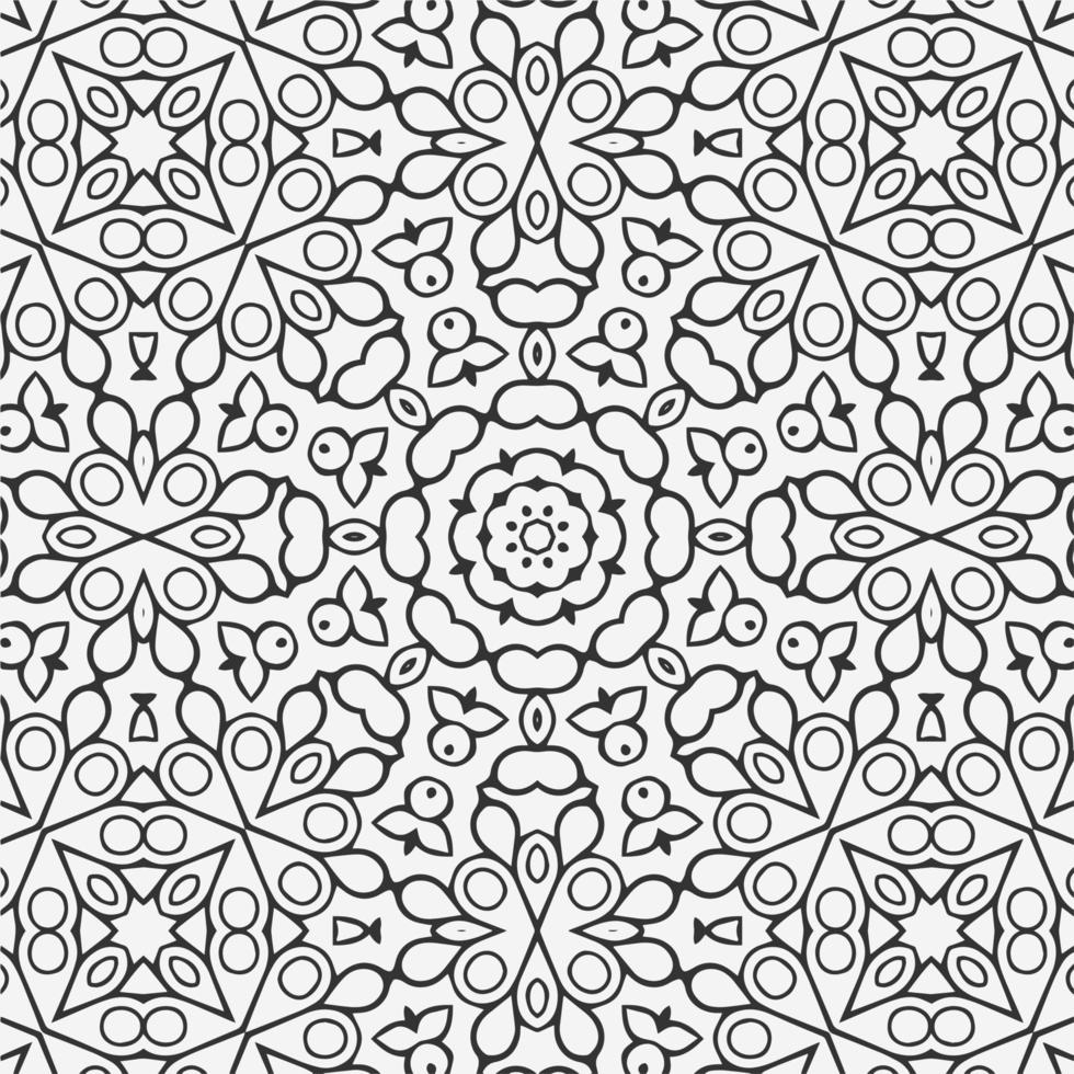 vector coloring geometric flower shapes and pattern background