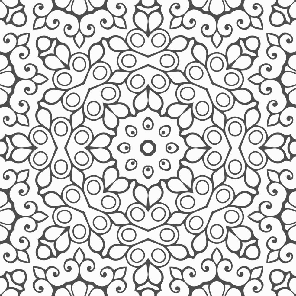 vector coloring geometric flower shapes and pattern background