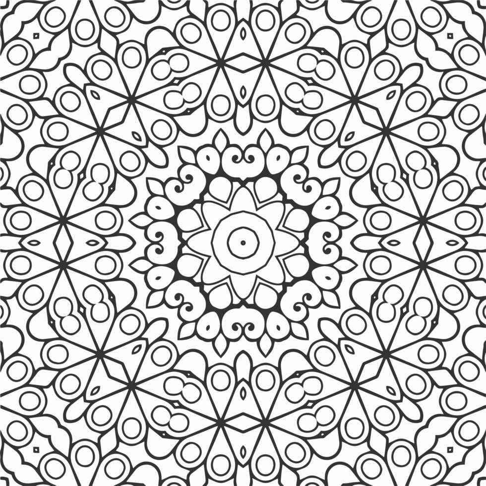 vector coloring geometric flower shapes and pattern background