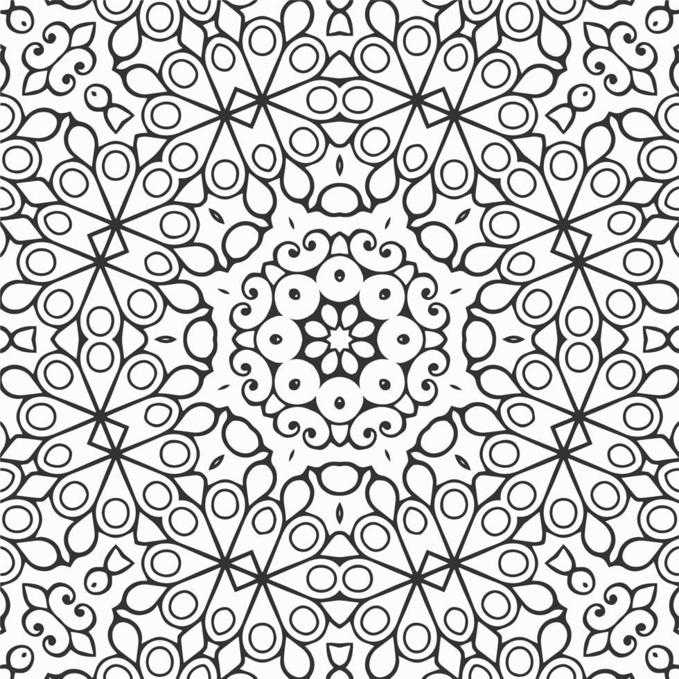 vector coloring geometric flower shapes and pattern background
