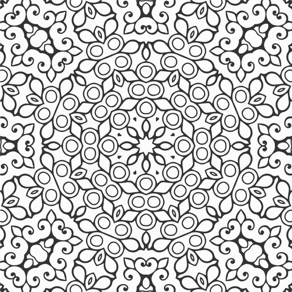vector coloring geometric flower shapes and pattern background