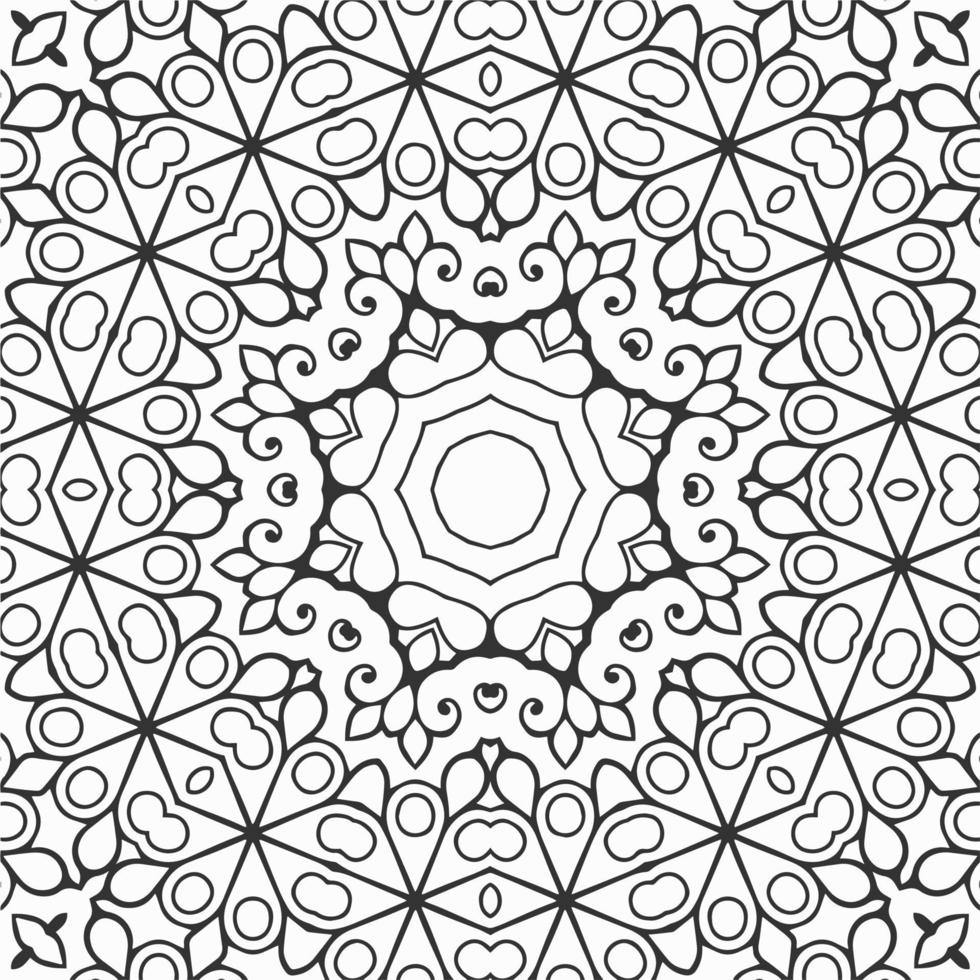 vector coloring geometric flower shapes and pattern background