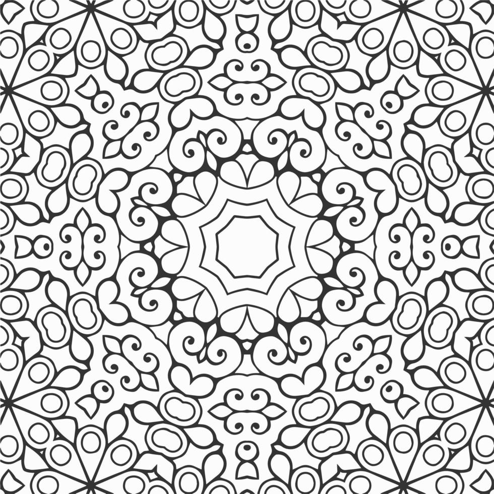 vector coloring geometric flower shapes and pattern background