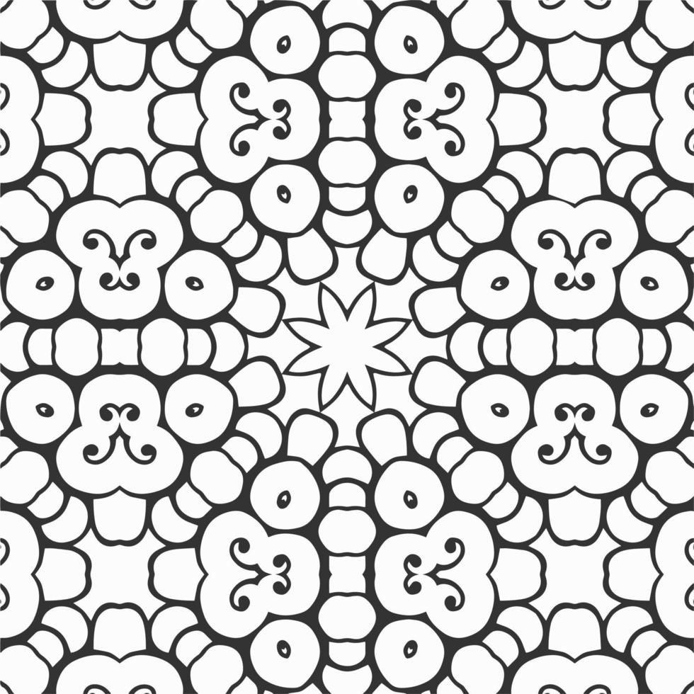 vector coloring geometric flower shapes and pattern background