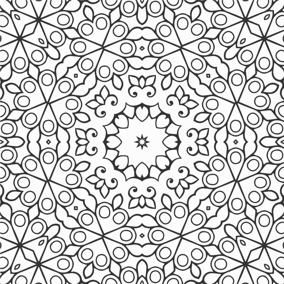 vector coloring geometric flower shapes and pattern background