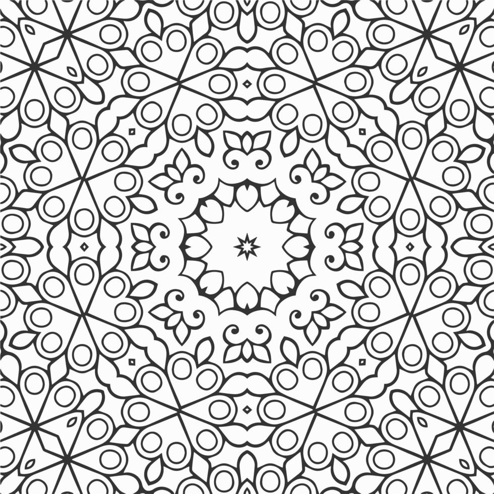 vector coloring geometric flower shapes and pattern background