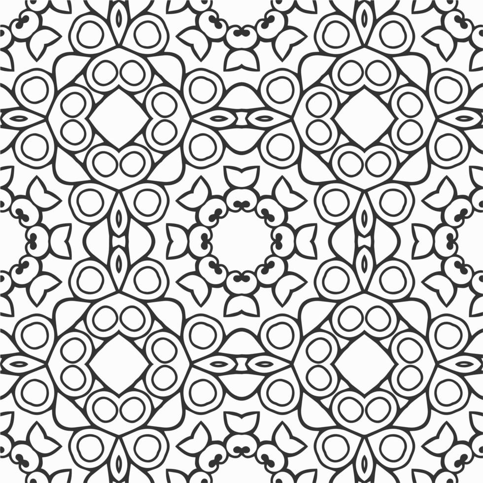 vector coloring geometric flower shapes and pattern background