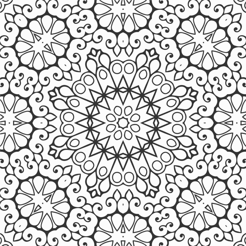 vector coloring geometric flower shapes and pattern background