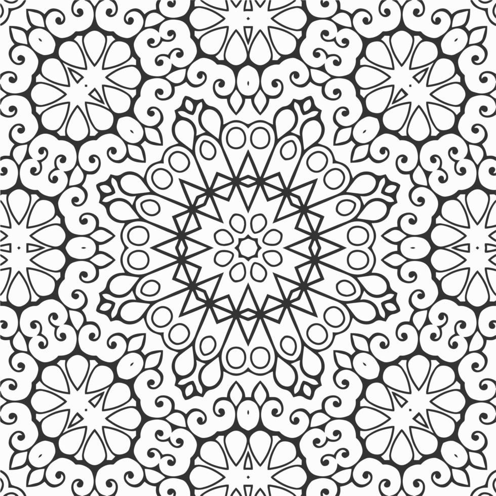 vector coloring geometric flower shapes and pattern background