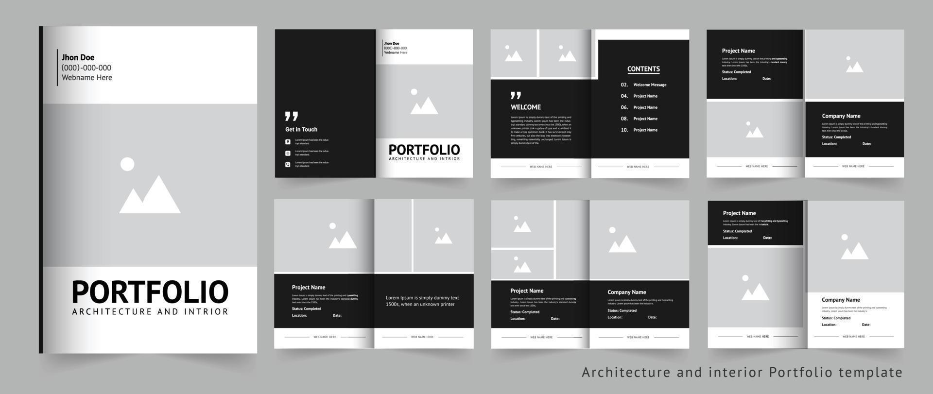 Portfolio design Architecture and interior Portfolio design template vector