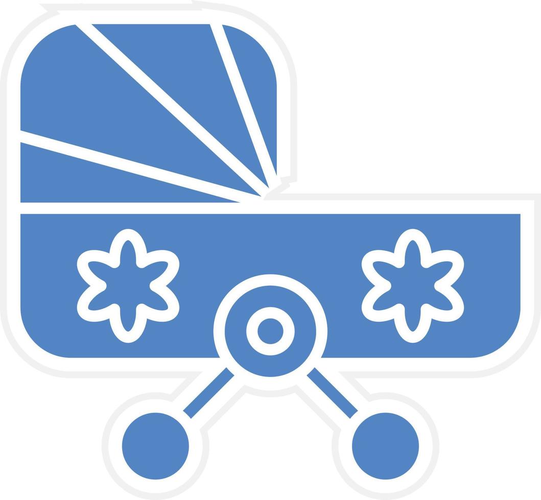 Baby Stroller Vector Icon Design
