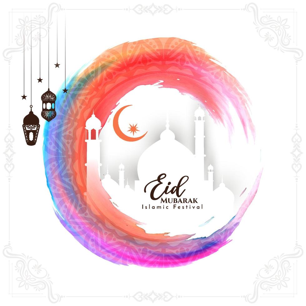 elegante eid Mubarak festival celebracion islámico antecedentes diseño vector