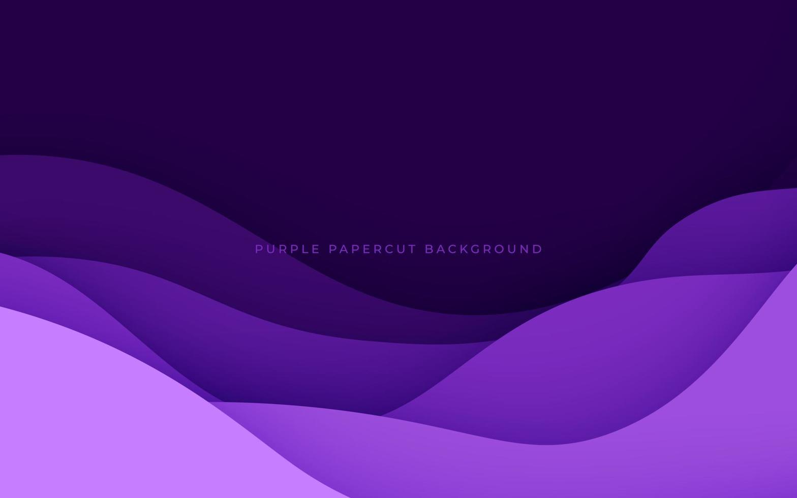 resumen púrpura color dinámica ondulado superposición capas corte de papel antecedentes. eps10 vector