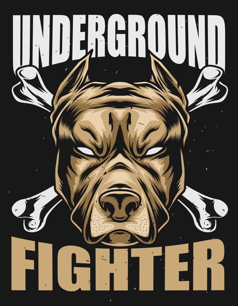 underground fighter design for poster vector