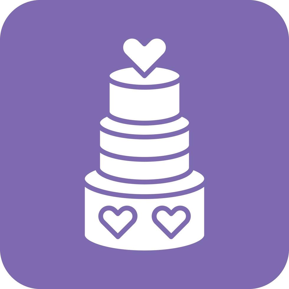 diseño de icono de vector de cupcake de boda