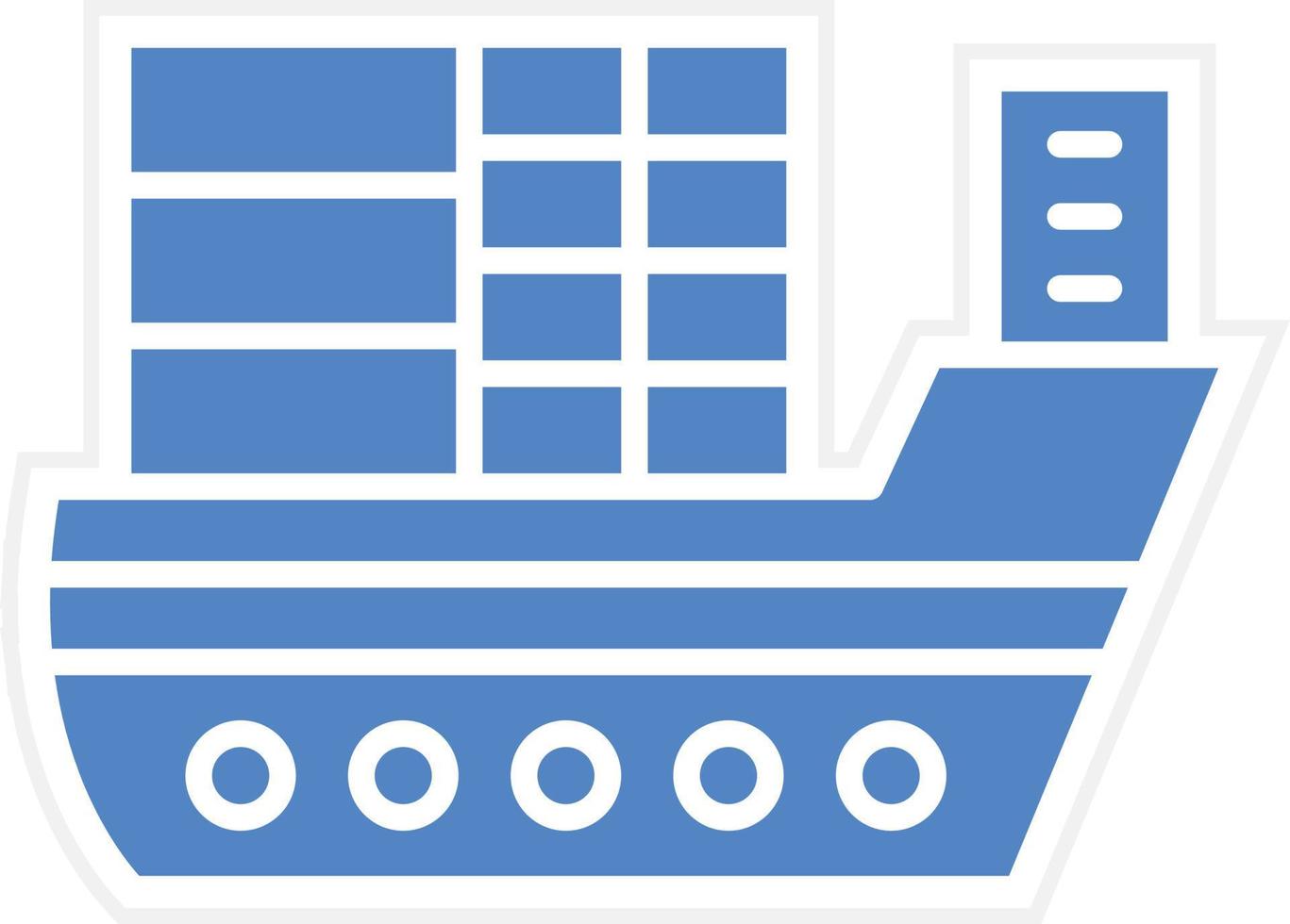 Cargo Ship Vector Icon Design