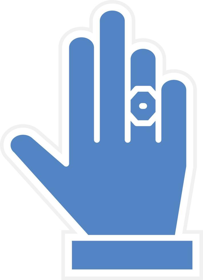Ring in Hand Icon Vetor Style vector