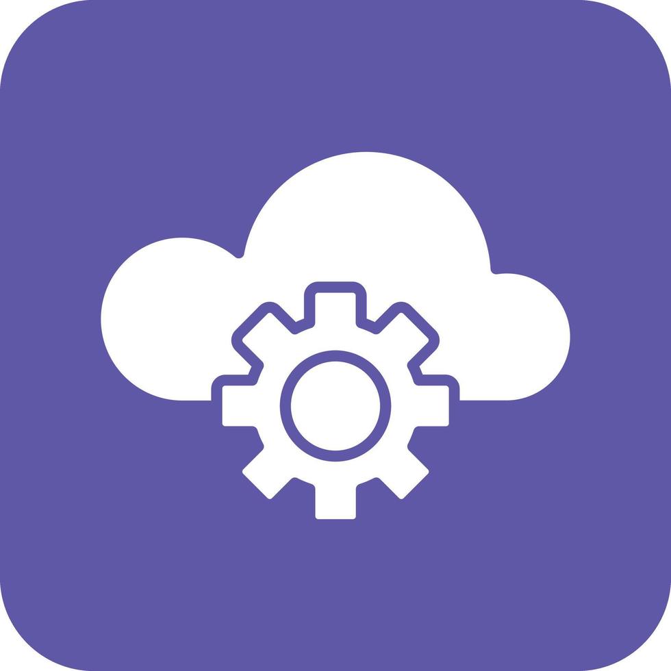 Cloud Settings Vector Icon Design