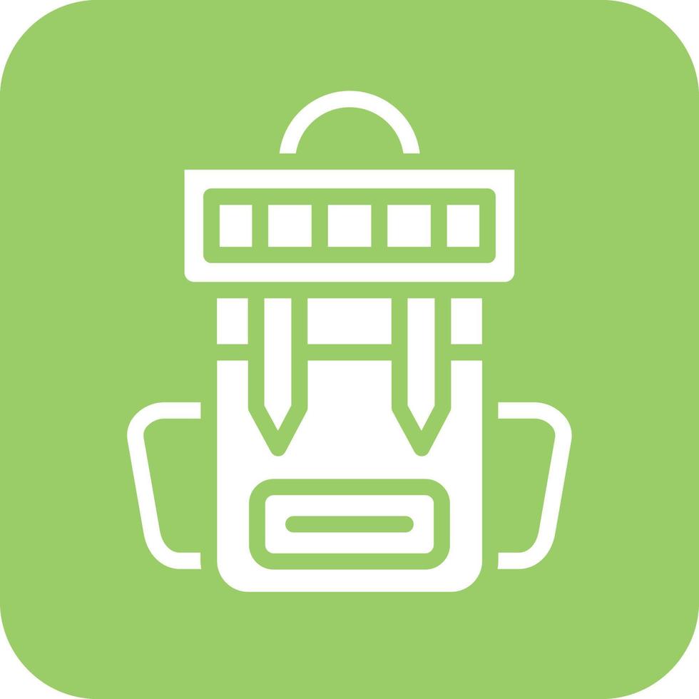 Army Backpack Icon Vetor Style vector