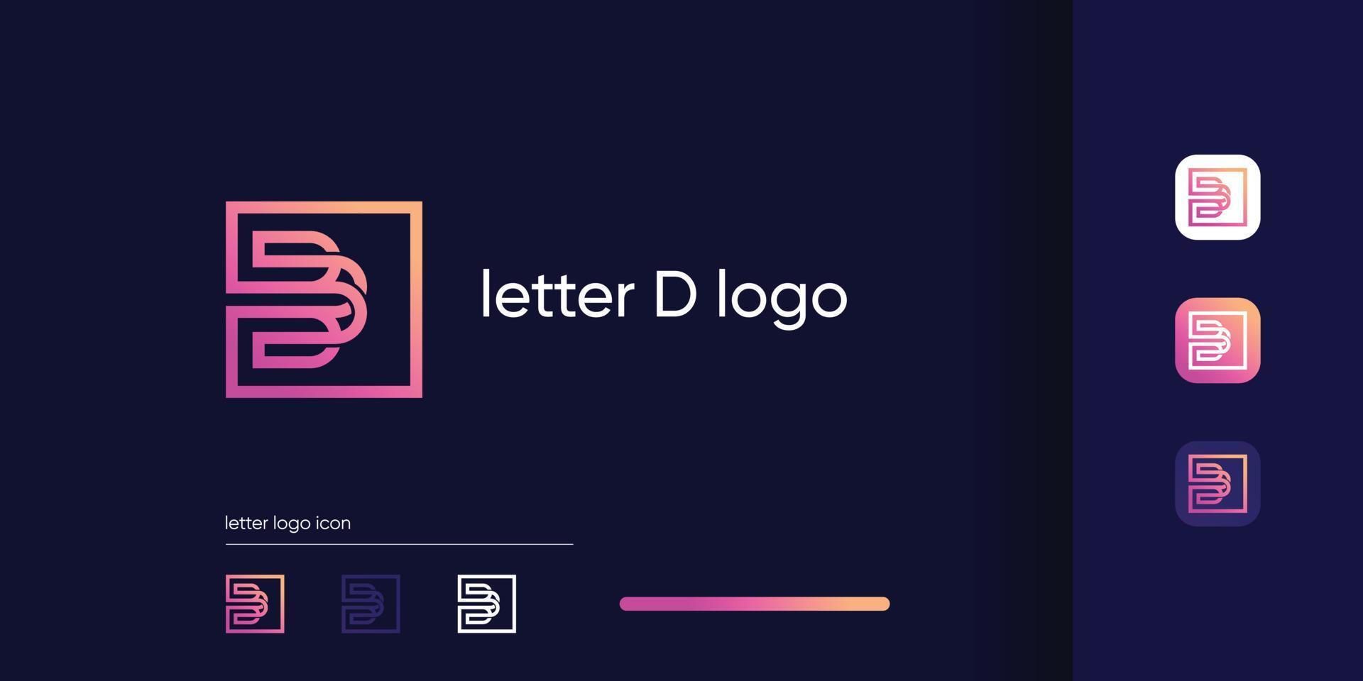 Letter D logo design idea with modern concept vector