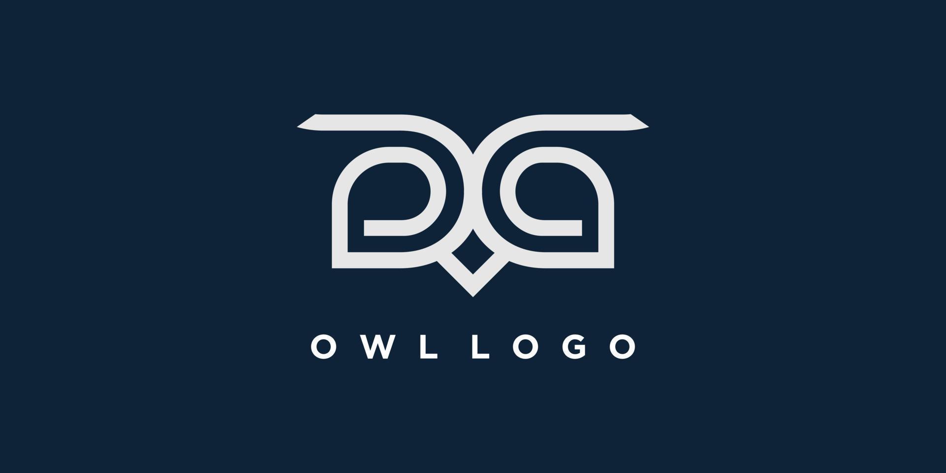 Owl logo design concept with creative style concept vector