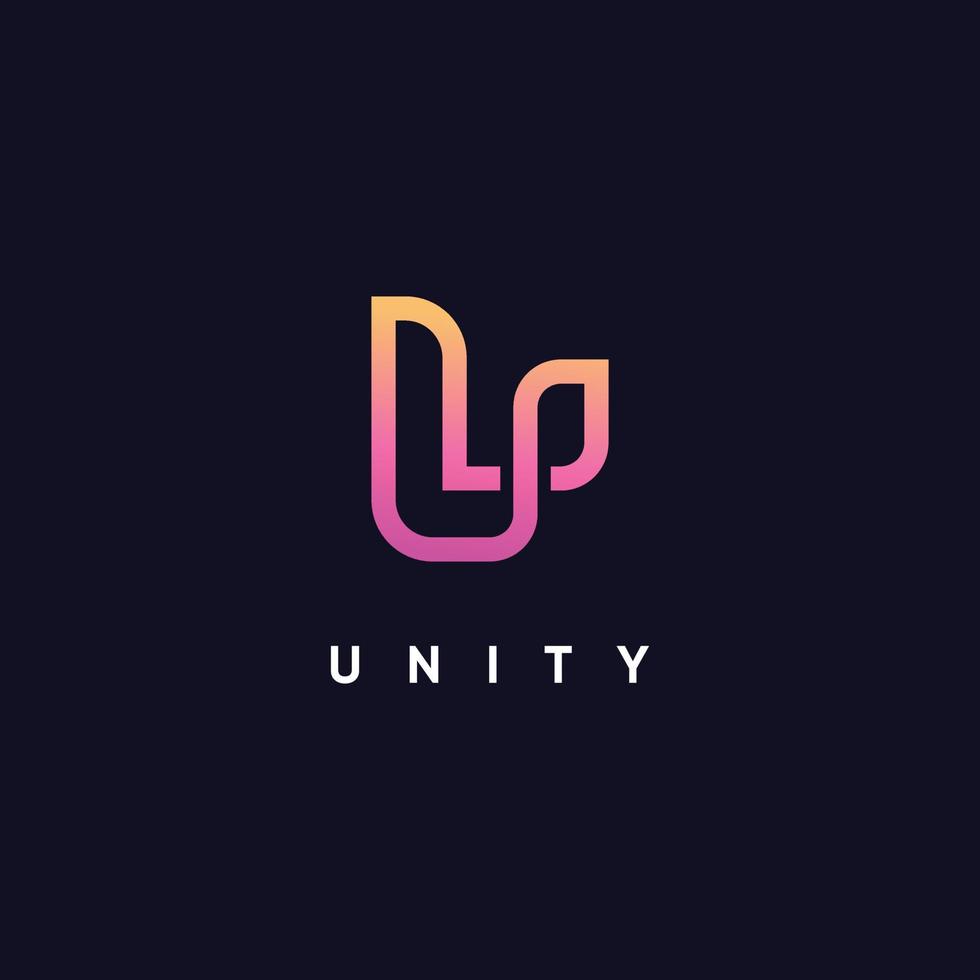 Letter U logo design idea with creative concept vector