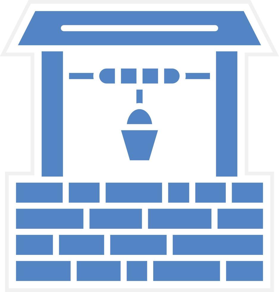 Water Well Vector Icon Design