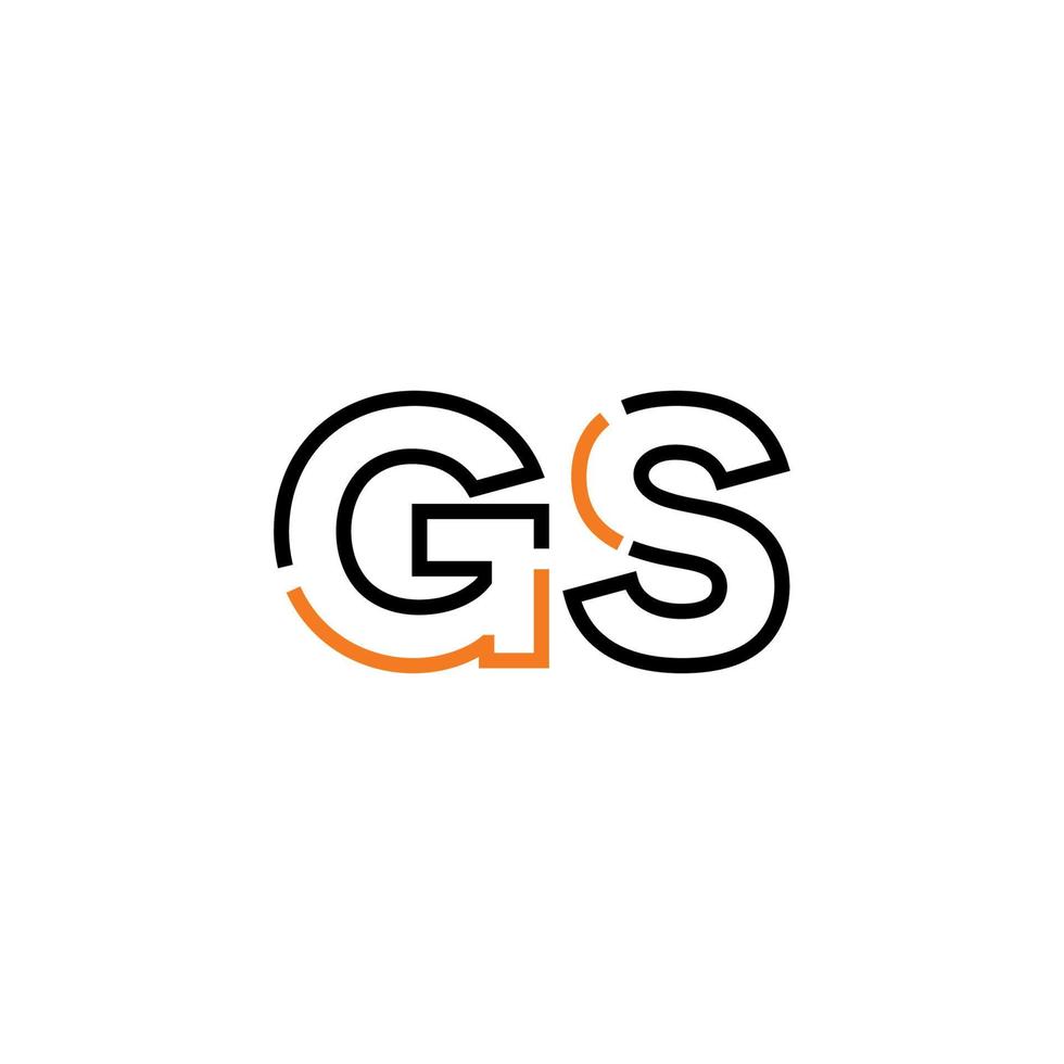 resumen letra gs logo diseño con línea conexión para tecnología y digital negocio compañía. vector