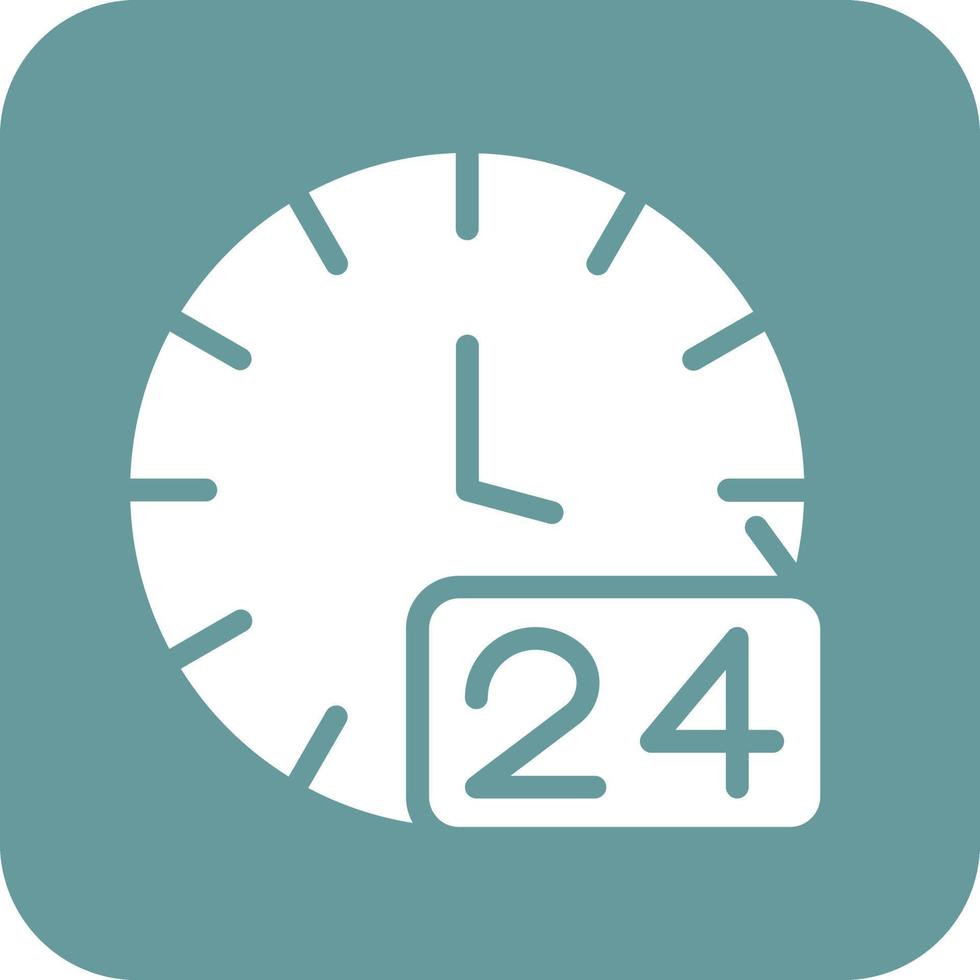 24 Hours Vector Icon Design