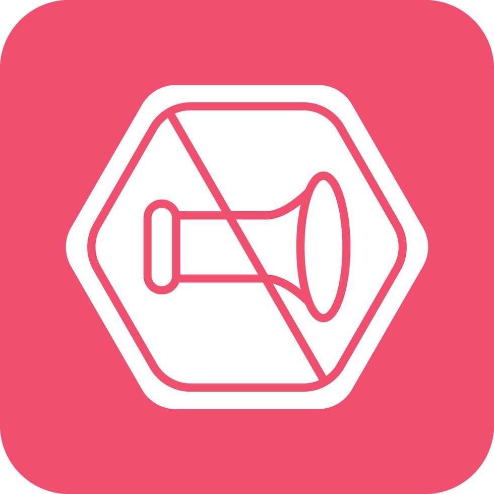 No Horn Vector Icon Design