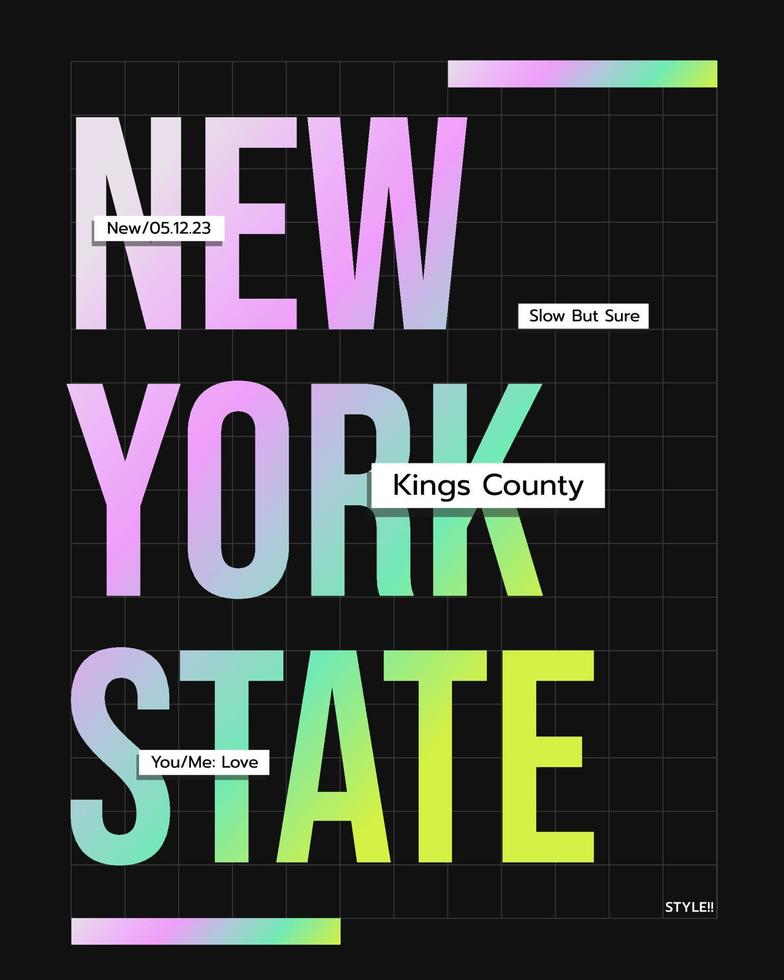 nuevo York ropa tipografía, eslogan y resumen diseño vector ilustración