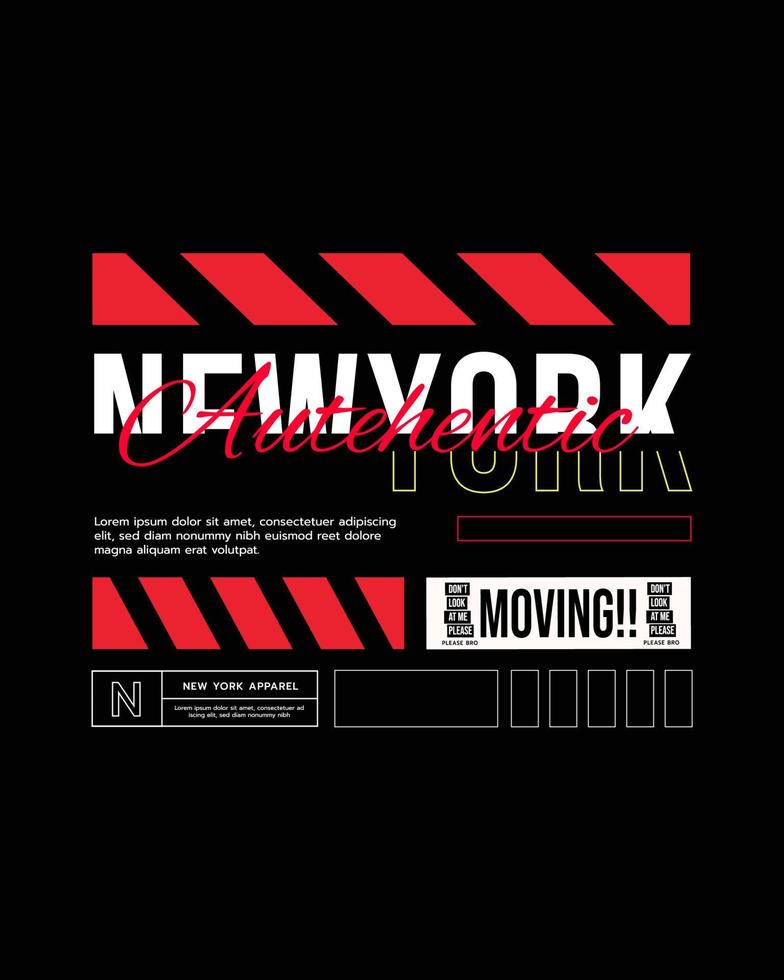 new york clothing typography, slogan and abstract design vector illustration