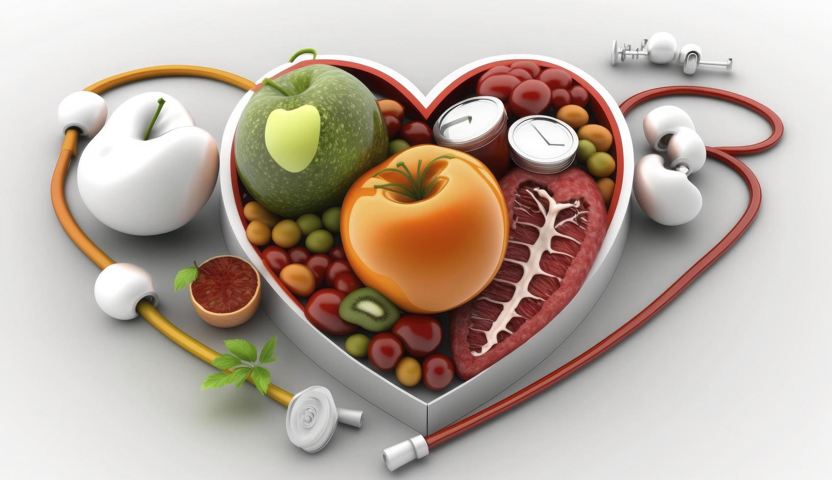World Health Day is a global health awareness day celebrated every year on 7th April. World Health Day, World Health Organization, Healthcare And Medicine, Healthy Lifestyle, Heart Shape, Generate Ai photo