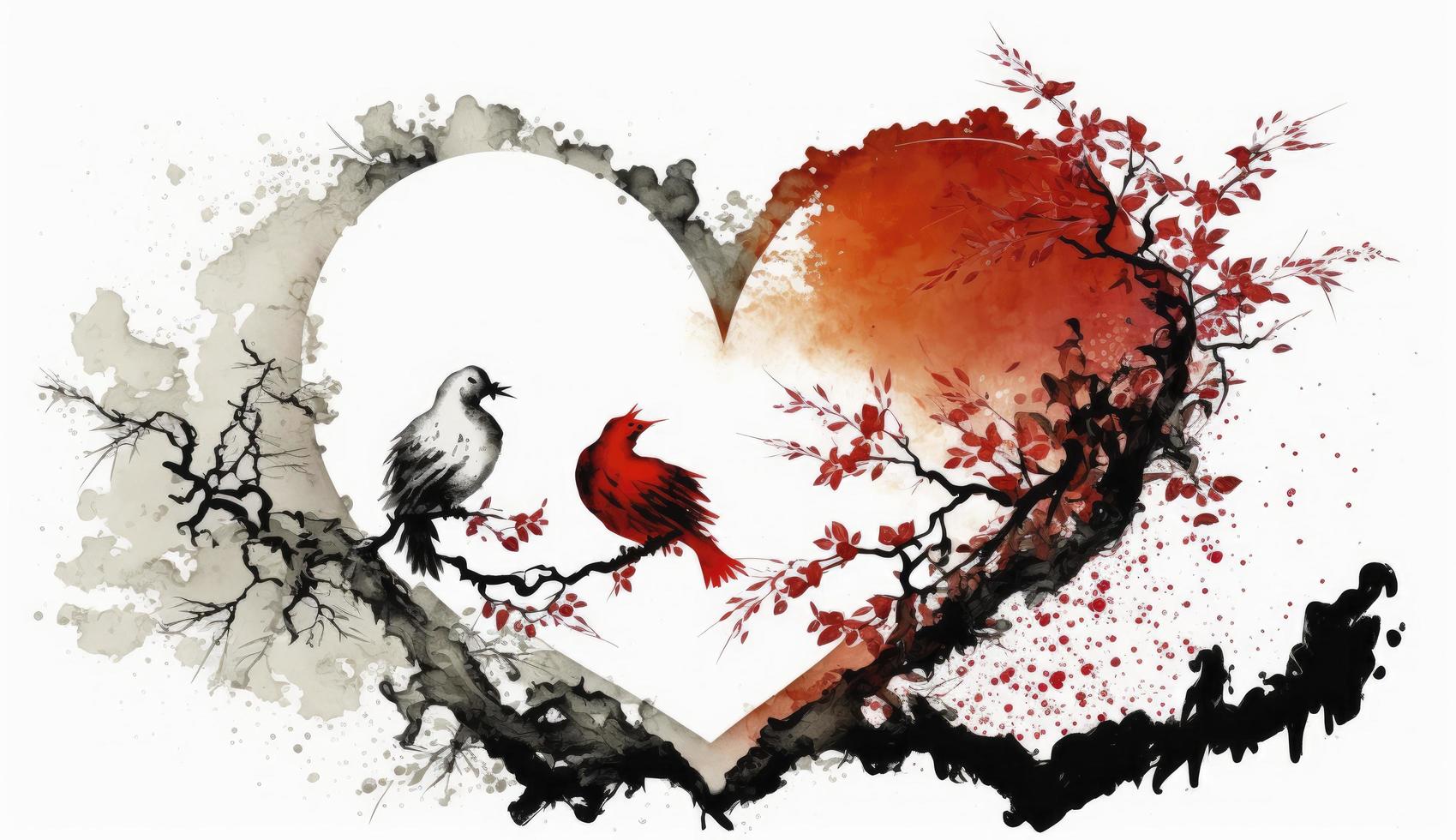 Red Heart, red love shape on white background, Happy valentine day background, Heart Shape, Love, Emotion, Valentine Card, Valentine's Day, Happiness, Banner, Design, Backgrounds, Generate Ai photo