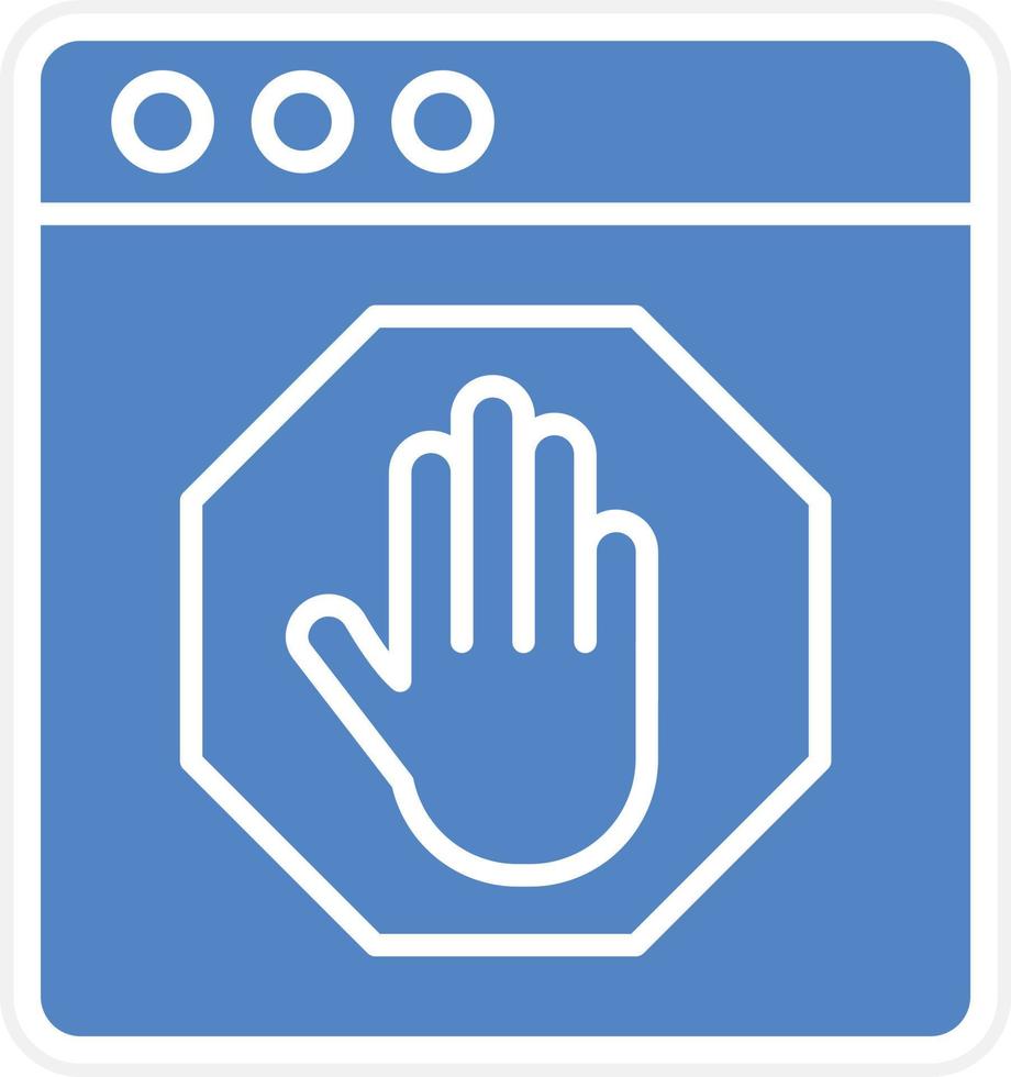 AD Blocker Vector Icon Design