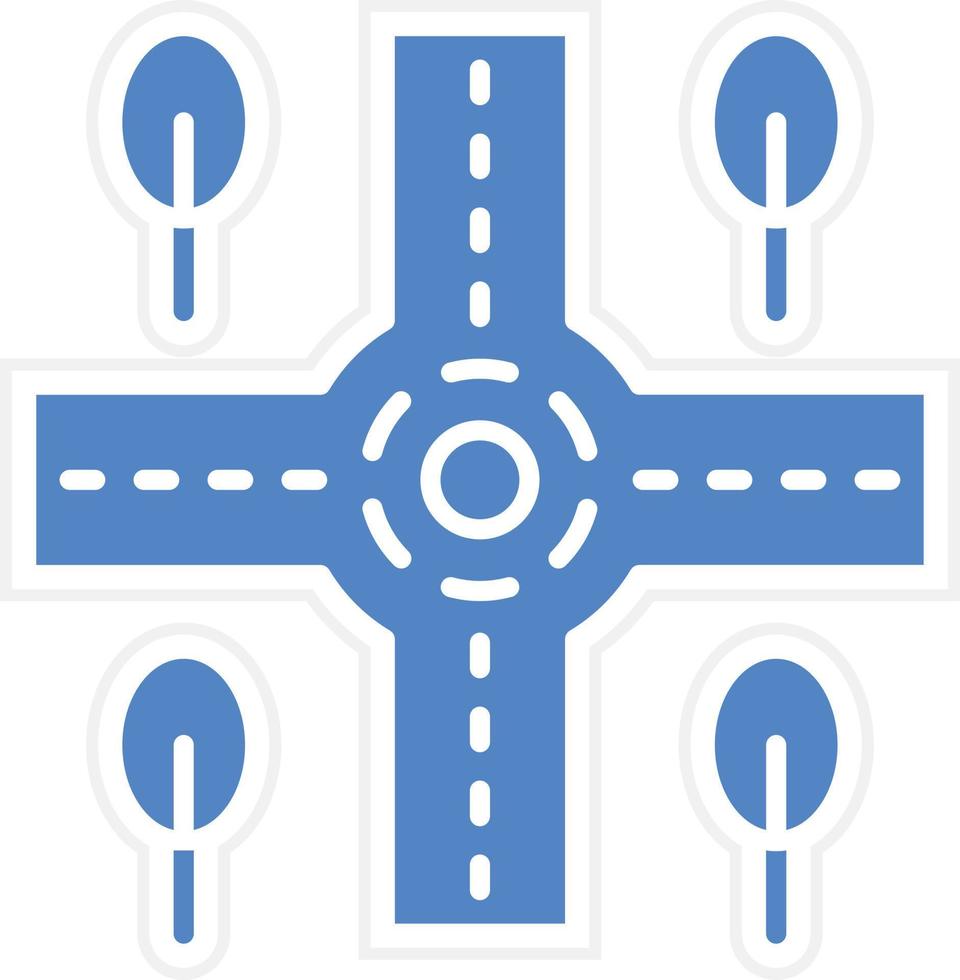 Crossroad Vector Icon Design