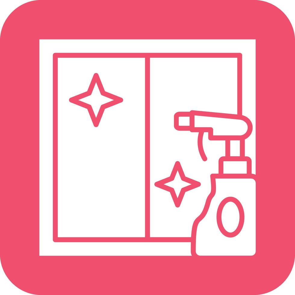 Cleaning Window Icon Vetor Style vector