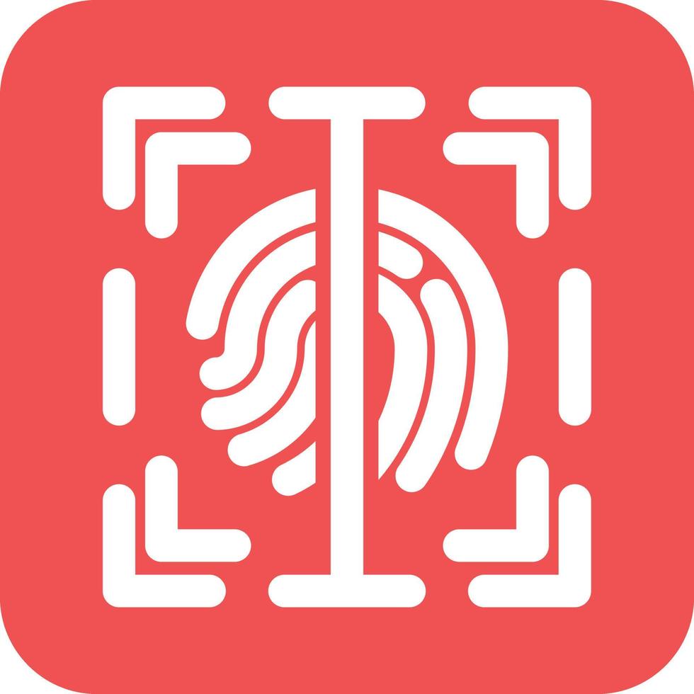 Fingerprint Scanner Vector Icon Design