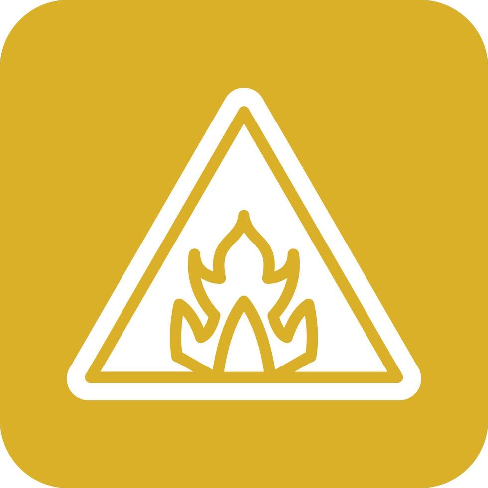 Flammable Icon Vetor Style vector