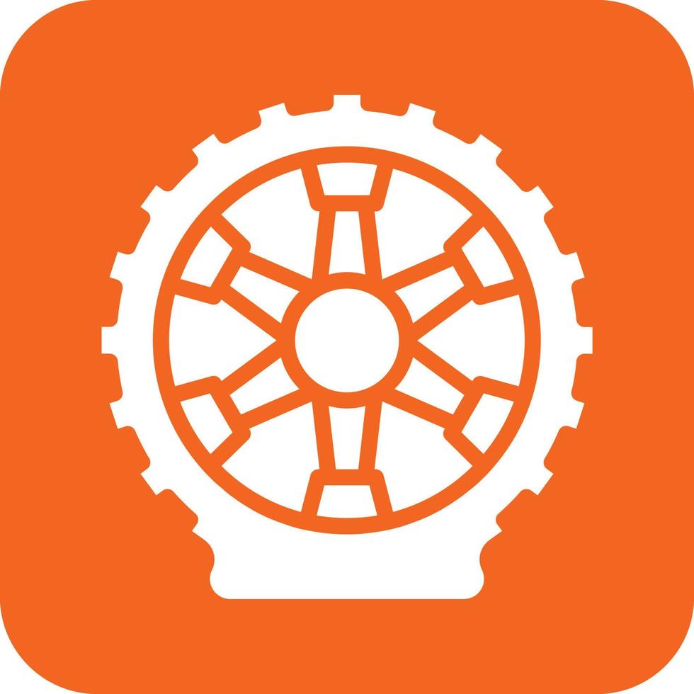 Flat Tire Vector Icon Design