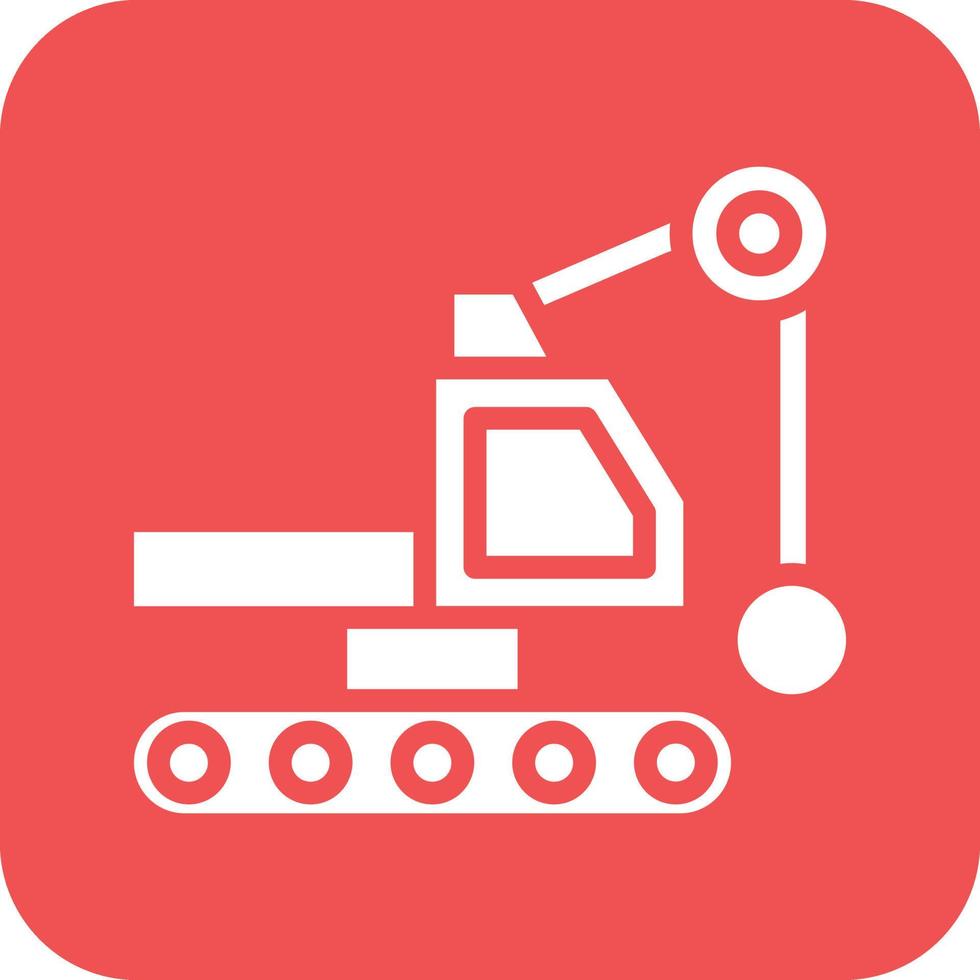 Demolition Crane Vector Icon Design