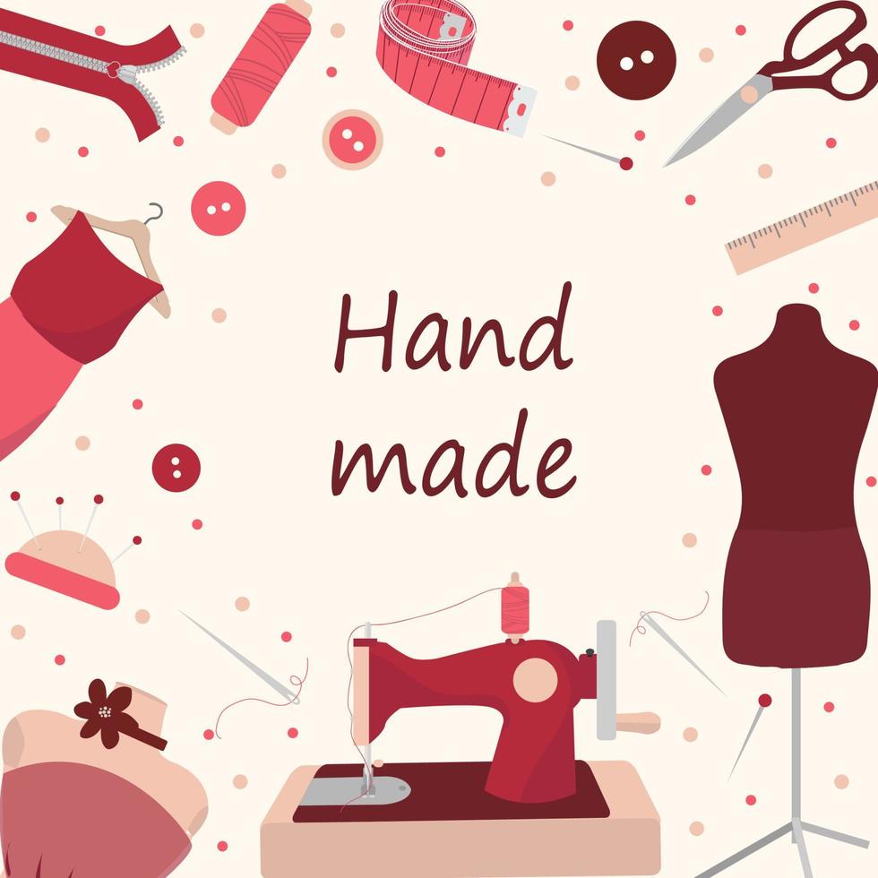 Hand made poster vector