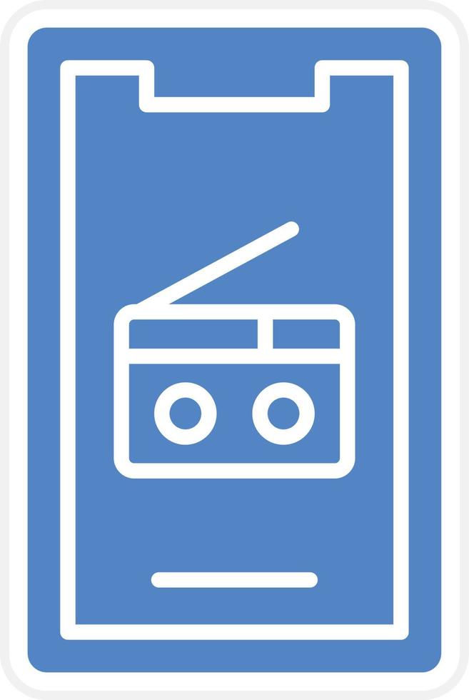 Mobile Radio Vector Icon Design