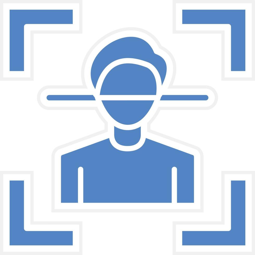 Facial Recognition Vector Icon Design