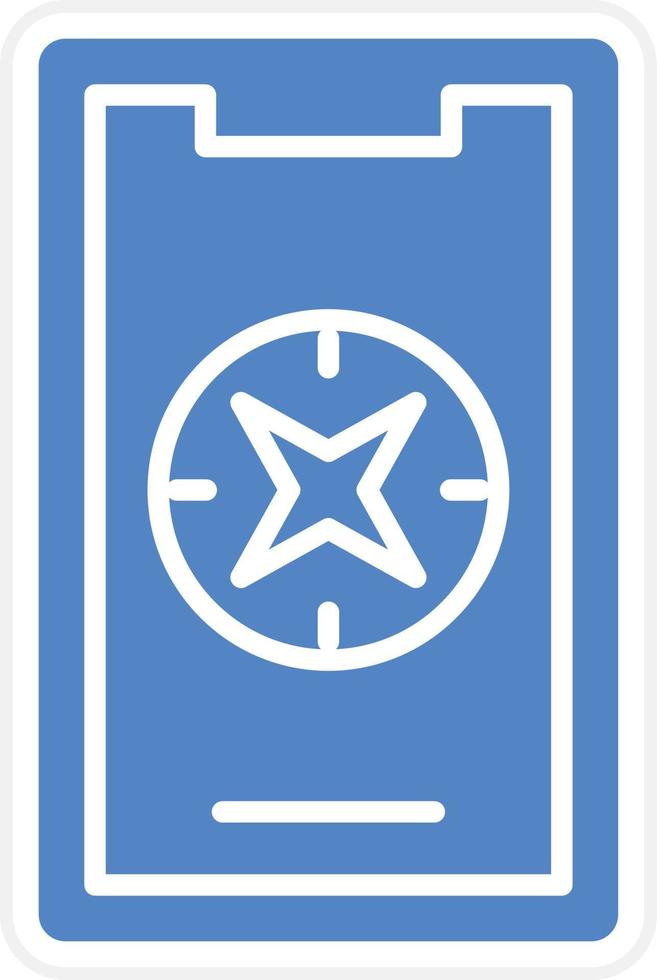 Mobile Compass Vector Icon Design