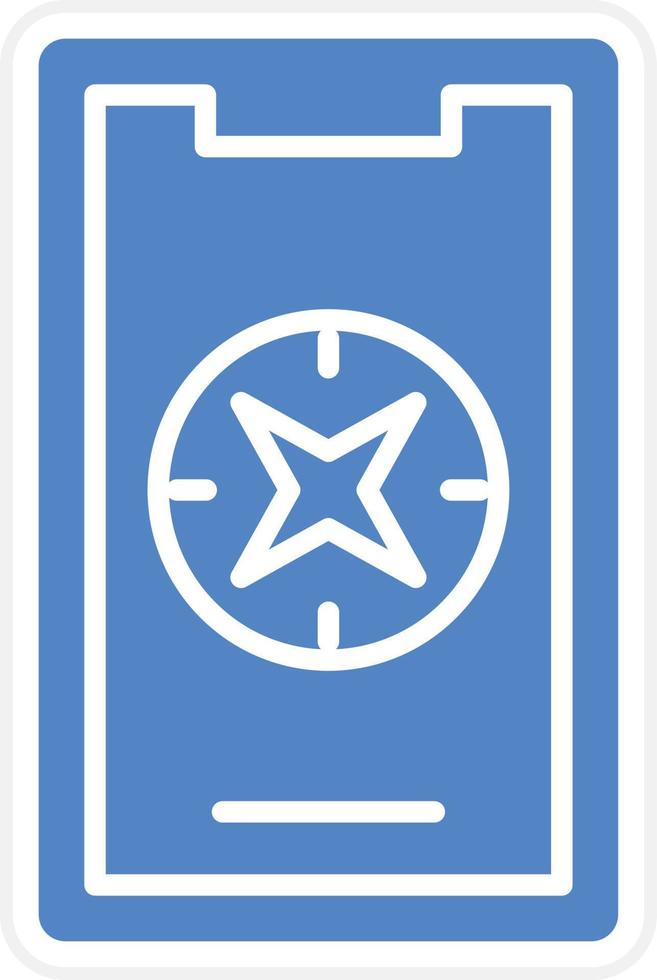 Mobile Compass Vector Icon Design